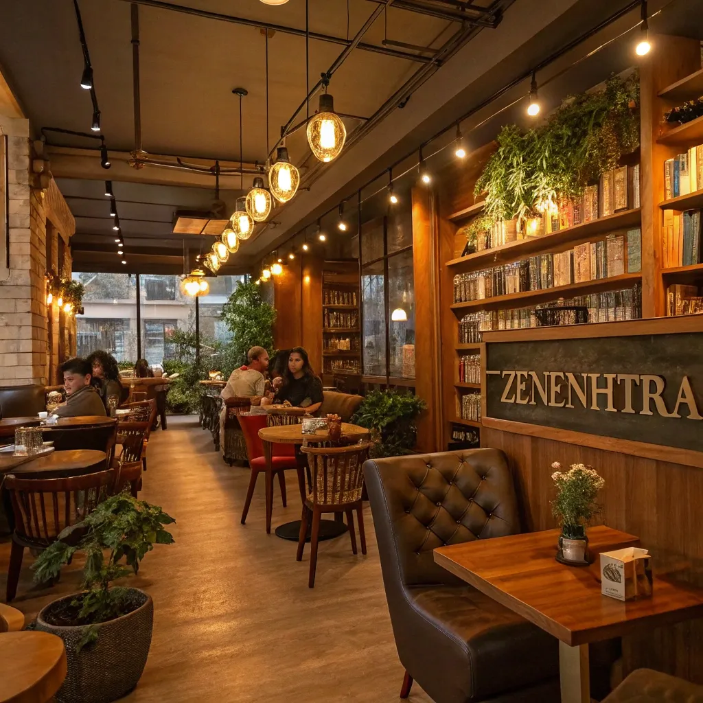 Cozy cafe interior of Zenenthra